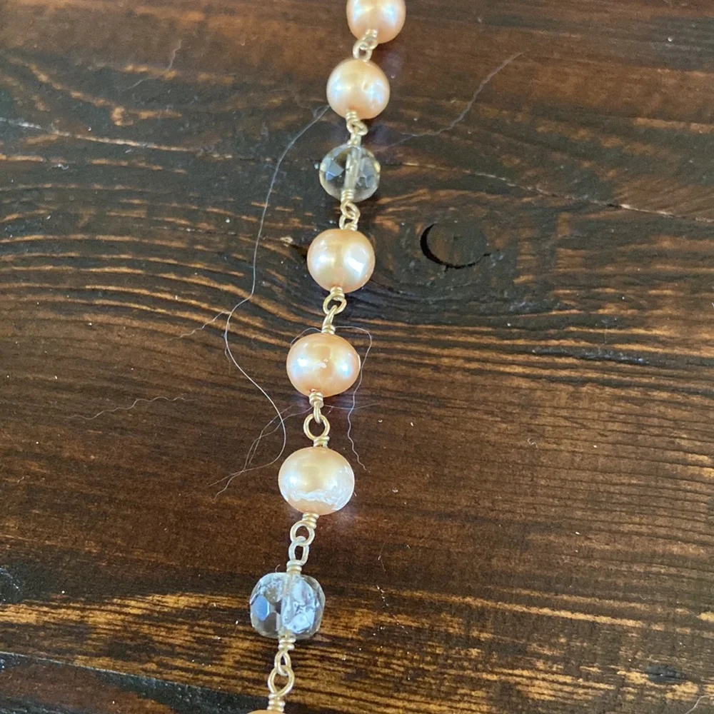 Luxurious VIRGINS SAINTS & ANGELS pearl and gold necklace - Picture 4 of 7